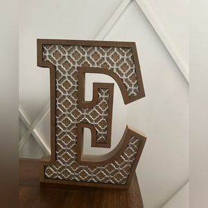 Wooden “E” Sign